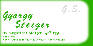 gyorgy steiger business card